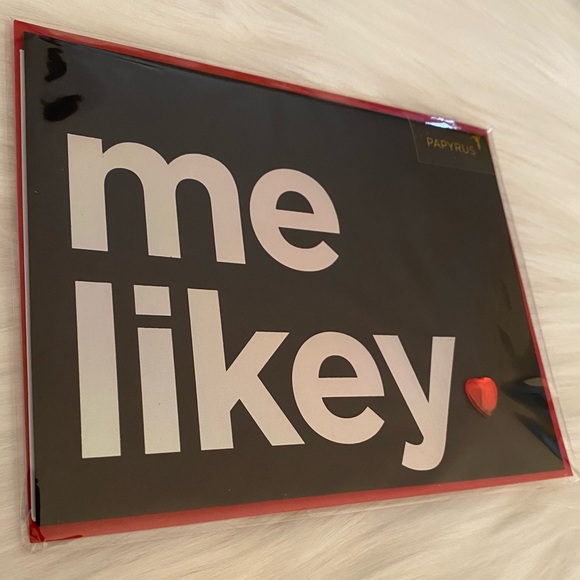 3/$15 NWT “me likey” Happy Valentine’s Day Papyrus Card. “a lot! happy (heart).. - Picture 2 of 4